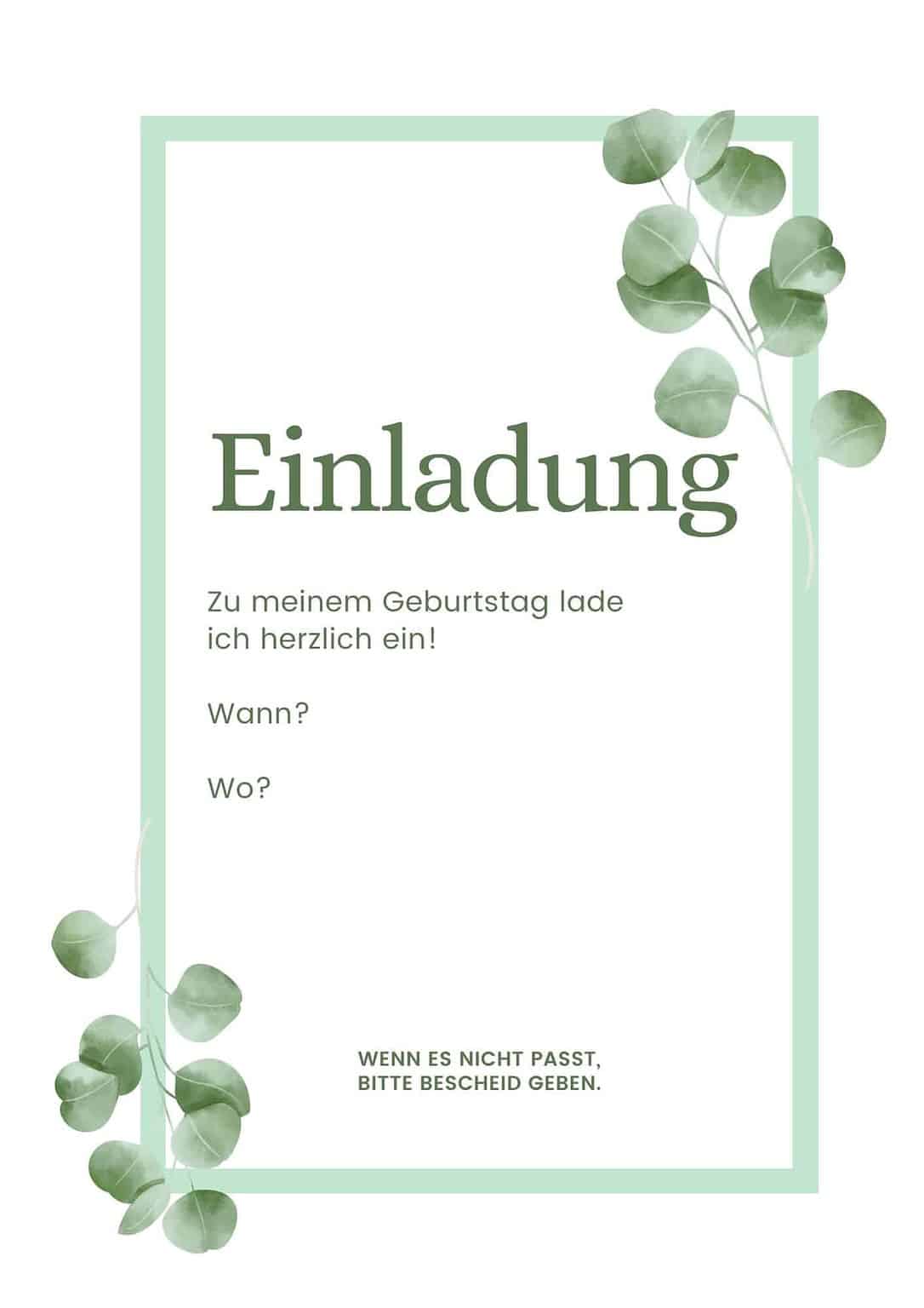 Einladungskarten zum Geburtstag kostenlos ausdrucken: 3 Vorlagen