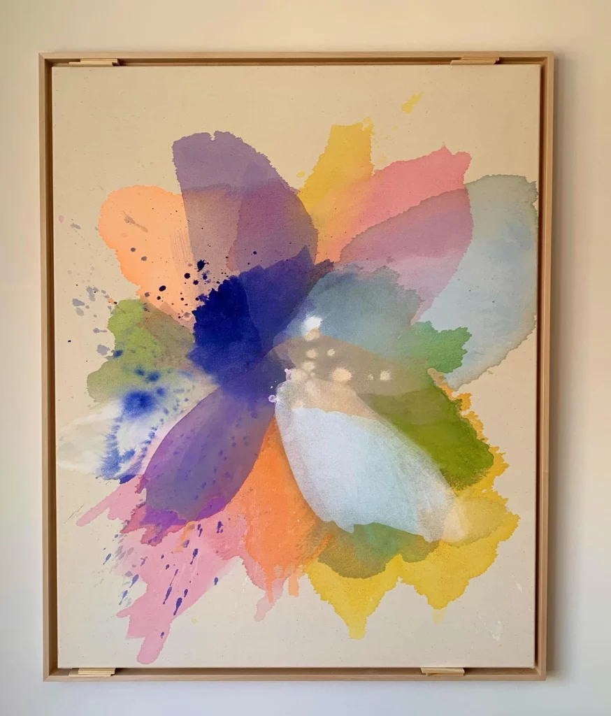 "Primavera Light", 100x80 cm, Acryl auf roher Baumwolle